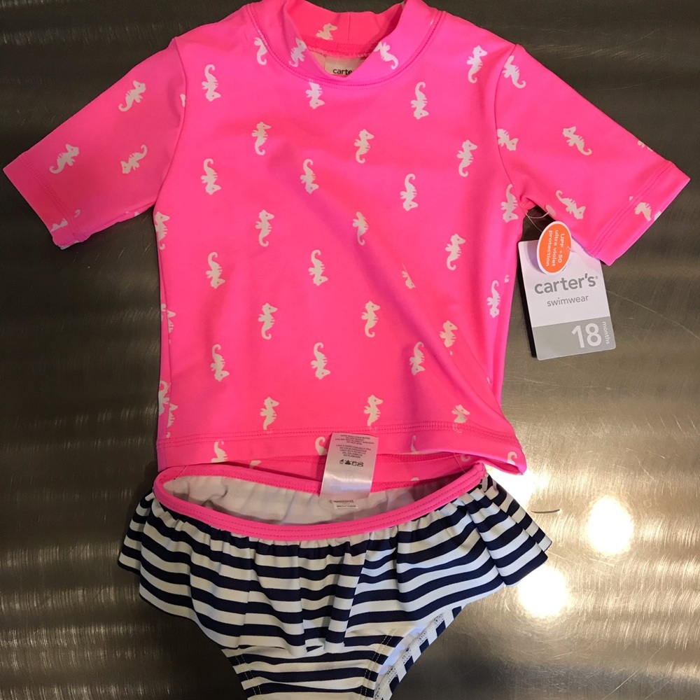 Carter’s Baby Girl’s Swim Rashguard 2 PC Set